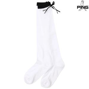 여성 배색 리본 니삭스 121E3SC055_WH