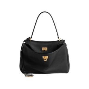 발렌시아가 로데오 핸드백 스몰 그레인드 카프스킨 블랙 7897792ABV51000