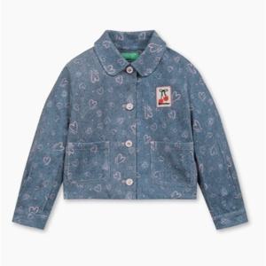 [베네통키즈]25FW-하트 데님 라이크 자켓/QAJK02541