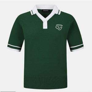 테일러메이드  2025 F W 여성 카라 반팔 니트 TWSYO7121-804 그린