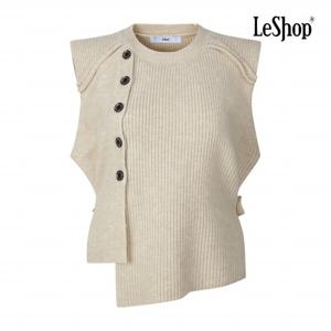 [르샵] 언발 페이크 버튼 니트 베스트 (BP8VT005A)