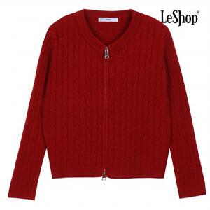 [르샵] 꽈배기 짜임 지퍼 투웨이 니트 가디건 (BO9KC032A)