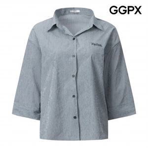 [GGPX] 자수 스트라이프 스판 셔츠 (GP8SH005B)