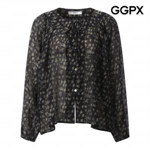 [GGPX] 루즈핏 플라워 리본넥 블라우스 (GP8SH033B)