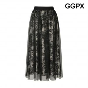 [GGPX] 패턴 샤 레이어드 밴딩 스커트 (GP8SK014F)