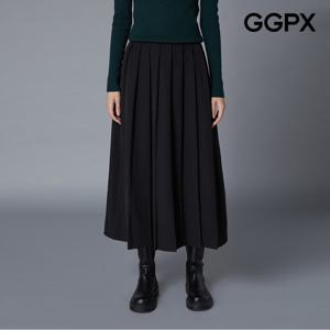 [GGPX] 클래식 백 밴딩 플리츠 롱 스커트 (GO8SK055F)