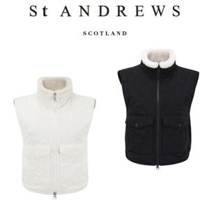 [세인트 앤드류스] 여성 별 심볼 퍼 믹스 퀼팅 패딩 베스트(821E3JV285)