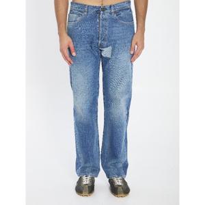 메종마르지엘라 패치 블루 페이디드 데님 진 S50LA0241 S30561