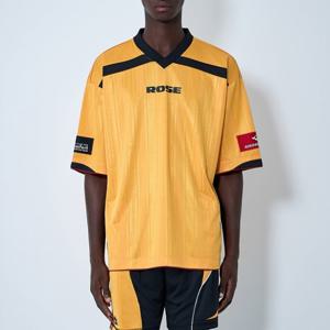 26 SS 마틴 로즈 멀티플 로고 브이넥 저지 반팔 티셔츠 옐로우 197JT14307 YLW