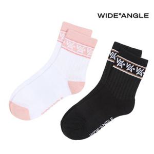[와이드앵글]   WWU24S02   CO 중목 로고 파일 양말 L