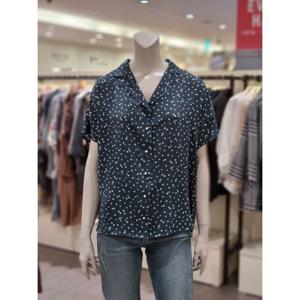 [트리아나]MARIO소고 카라V넥 프린트 블라우스(TH2BA04)