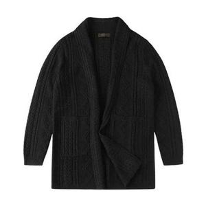 [빠니깔레]MARIO소프트터치꽈배기골지 숄카라 오픈하프가디건 m-init69bk