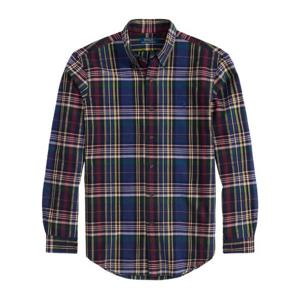 랄프로렌 브러시드 옥스포드 체크 버튼다운 셔츠 710P00524001