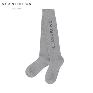 [세인트앤드류스] 여성 배색 글리터 로고 니삭스