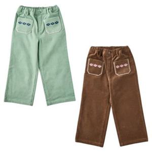 [블루독8-키즈] 택1 민트 플라워와이드팬츠 여아골덴 면바지 기모 간절기 두돌선물 초등학생 25C1541052