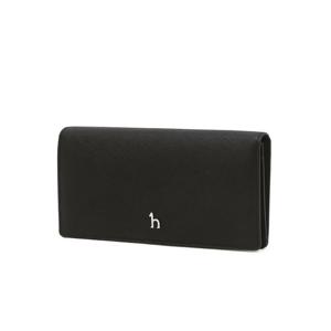 [헤지스]HIWA5F161BK_여성 블랙 단색 소가죽 장지갑