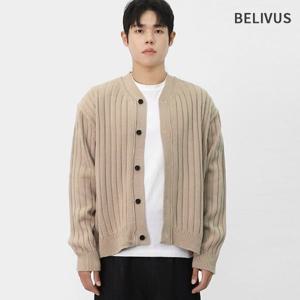 빌리버스 남자 니트 가디건 긴팔 무지 오버사이즈 아우터 BWIS002