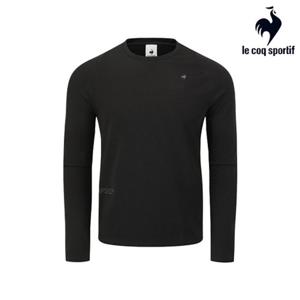 [르꼬끄] 남녀공용 레귤러핏 기모 폴리스판 긴팔티셔츠 QQ413ERLO1_BLK