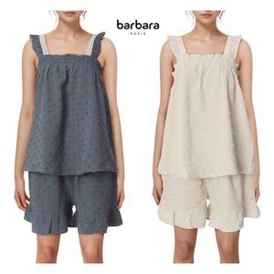 [바바라(언더웨어)]나시 플로킹 베이지,챠콜 여성 레이스 잠옷AWP4600S