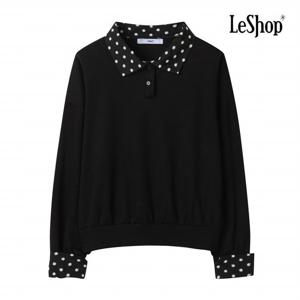 [르샵] 플라워 자수 카라 디테일 티셔츠 (BP9TS013A)