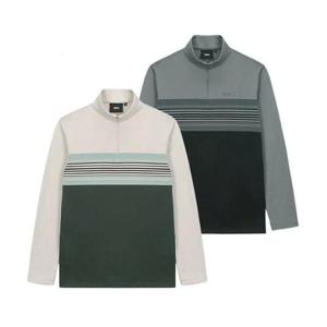 네파 남성 스트라이프 패턴 기모 집업티셔츠 7K75413