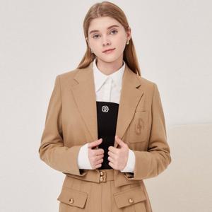 [제이제이 지고트]레터링 롤업 울 크롭 재킷 GNAA0JKJ8