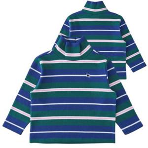 [블루독8-키즈] 블루 골지멀티스트라이프티셔츠 기모 목폴라 두돌선물 초등 25C1533001