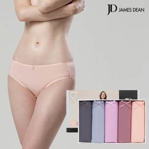 제임스딘 여성 면100 베이직 리본 미디 삼각팬티 5매 JHWPZ070