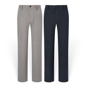 [헤지스][25FW][2컬러 택1] 남성 멜란지 솔리드 밴딩팬츠 HZPA5D461