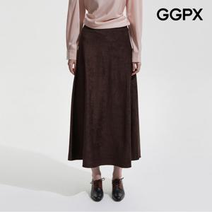 [GGPX] A라인 스웨이드 롱 스커트 (GP9SK013F)