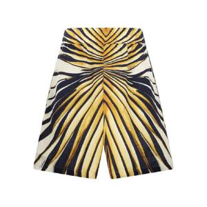 25 FW 로베르토 카발리 레이 오브 골드톤 프린트 쇼츠 TRT2703HM70 TP442108351