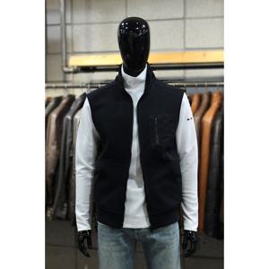 [빠니깔레][빠니깔레] 블랙 하이넥 집업베스트 m-qtee53bk (P003