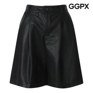 [지지피엑스]비건 레더 다트 4부 팬츠 GP9PT027B