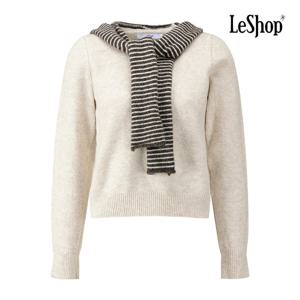 [르샵]스트라이프 후드 레이어드형 니트 BP9KP009A