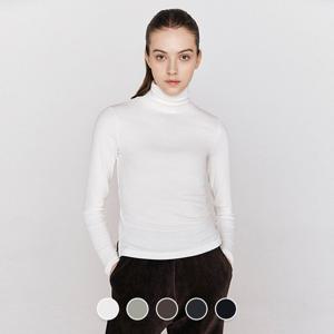 [지오다노]여 립 터틀넥 긴팔 티셔츠 325920