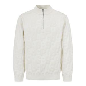 [파리게이츠] (511E4TR401)남성 로고 니팅 하프집업 티셔츠