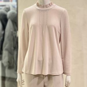 [벨리시앙]프릴넥 비즈 포인트 블라우스(3color) BL3150