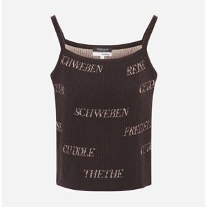 [써스데이아일랜드]타이포 전판 자카드 골지나시 탑 T256MVT902W