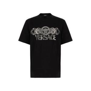 베르사체 반팔 티셔츠 10133021A13405 2B510 BLACK PRINT