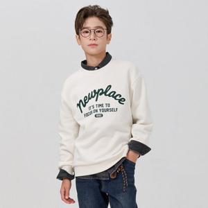 [오션스카이]남아 기모 자수 그래픽 맨투맨 티셔츠-EFJB5125D0A