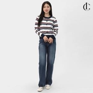 엘케이트여자 가을 신상 데일리 스트라이프 두 줄 니트 가디건 LDOY002