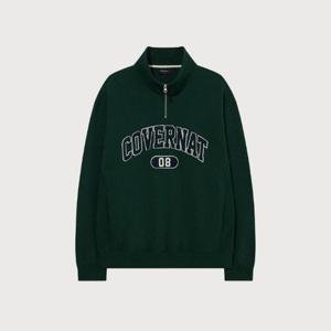 커버낫긴팔티 CQK CO2503CR09-GN 아치로고 하프집업 맨투맨 Green