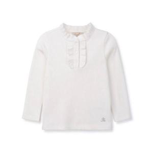 더센트럴 페리미츠 TC01 프릴 넥 티셔츠 P2345T191