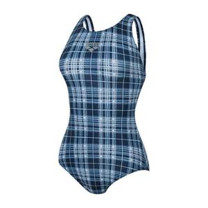 아레나 세이브존08 여성수영복 멜로우체크 원피스 U백 빅사이즈가능 A5FL1LD10NVY
