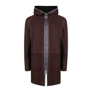 딸리아또레 윌슨 시어링 라이닝 가죽 코트 CHI250925I378 DARK