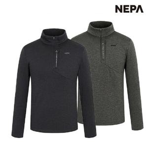 [네파] 남성 하이버 집업 긴팔 기모 티셔츠 7J75402