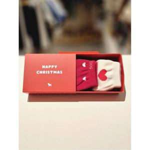 블루독베이비 10 25FW겨울신상 (IV) 크리스마스 하프 양말 세트 (45C1481001)