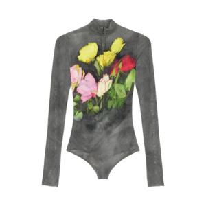 25 FW 엠에스지엠 플로럴 프린트 지퍼 바디수트 3942MDQ03257857 TP444309715