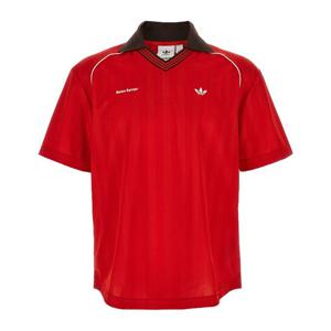 아디다스 로고 자수 스트라이프 브이넥 티셔츠 KG3626 BETSCA