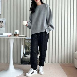 올바 패딩 데일리 안감양털 조거팬츠 보온 SD-241031